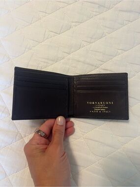 Chocolate Brown Leather Bi-Fold Wallet - Made in Italy